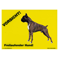 Warnschild "Vorsicht freilaufender Hund"