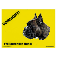 Warnschild "Vorsicht freilaufender Hund"