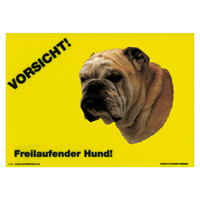 Warnschild "Vorsicht freilaufender Hund"