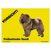 Warnschild "Vorsicht freilaufender Hund"