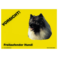 Warnschild "Vorsicht freilaufender Hund"
