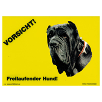 Warnschild "Vorsicht freilaufender Hund"