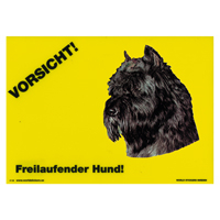 Warnschild "Vorsicht freilaufender Hund"