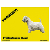 Warnschild "Vorsicht freilaufender Hund"