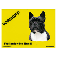 Warnschild "Vorsicht freilaufender Hund"