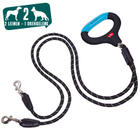 Wigzi Doppelleine mit Gelgriff