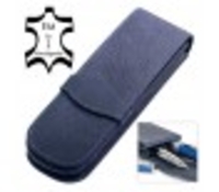 Lederetui Classic Blue