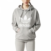adidas Originals Trefoil Hoodie Damen Kapuzensweatshirt grau