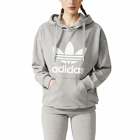 adidas Originals Trefoil Hoodie Damen Kapuzensweatshirt grau