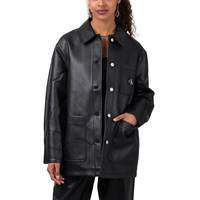 Calvin Klein Faux Leather Utility Jacket