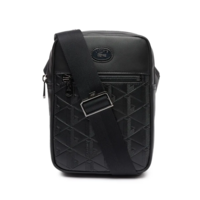Lacoste Vertical Monogram Print Leather Bag 