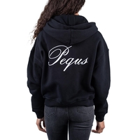 Pequs Cropped Handwritten Logo Zip