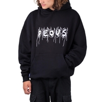 Pequs Destroyed Logo Patch Hoodie