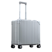 ALEON DELUXE Wheeled Business Case 17" Kabinentrolley 44 cm 4 Rollen,  Silber