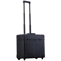 ALEON Wheel Pilot Case 17" Pilotenkoffer 42 cm 2 Rollen,  Schwarz