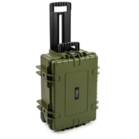 B&W Outdoor Case Typ 6700 2 Rollen,  Facheinteilung,  Grün