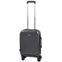 CHECK.IN Frankfurt 3.0 Businesstrolley 55 cm 4 Rollen mit USB Anschluss,  Schwarz