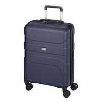 d&n Travel Line 2100 Handgepäck Trolley S,  4 Rollen,  55 cm,  37 L,  Blau