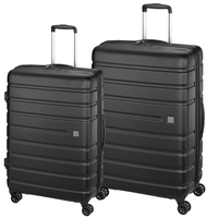 d&n Travel Line 2200 Koffer-Set 2-teilig 4 Rollen,  Schwarz