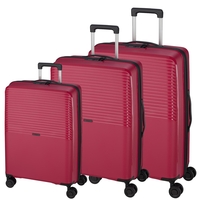 d&n Travel Line 4000 Koffer-Set 3-teilig 4 Rollen S-M-L,  Pink