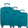 d&n Travel Line 4200 Koffer Set 3-teilig 4 Rollen S-M-L,  Türkis