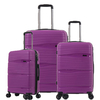 d&n Travel Line 4300 Koffer Set 3-teilig 4 Rollen S-M-L,  Lila