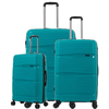 d&n Travel Line 4300 Koffer Set 3-teilig 4 Rollen S-M-L,  Türkis
