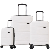 d&n Travel Line 4300 Koffer Set 3-teilig 4 Rollen S-M-L,  Weiß