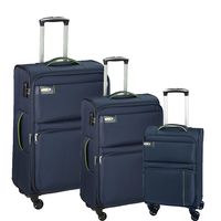 d&n Travel Line 6704 Koffer-Set 3-teilig 4 Rollen S-M-L,  Blau