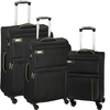 d&n Travel Line 6704 Koffer-Set 3-teilig 4 Rollen S-M-L,  Schwarz