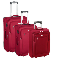d&n Travel Line 6800 Koffer-Set 3-teilig 2 Rollen S-M-L,  Rot