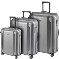 d&n Travel Line 8100 Trolley-Set 54/65 4 Rollen,  75 cm,  Silber