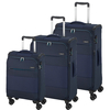 d&n Travel Line 9004 Koffer-Set 3-teilig 4 Rollen S-M-L,  Blau