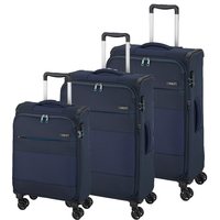 d&n Travel Line 9004 Koffer-Set 3-teilig 4 Rollen S-M-L,  Blau