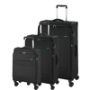 d&n Travel Line 9004 Koffer-Set 3-teilig 4 Rollen S-M-L,  Schwarz