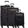 Fabrizio Worldpack Denver Kofferset S/M/L 4 Rollen,  Schwarz