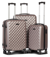 Fabrizio Worldpack Diamond Kofferset S/M/L 4 Rollen,  Grau