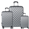 Fabrizio Worldpack Diamond Kofferset S/M/L 4 Rollen,  Silber