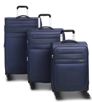 Fabrizio Worldpack Dublin Kofferset S/M/L 4 Rollen,  Blau