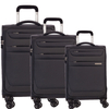 Fabrizio Worldpack Dublin Kofferset S/M/L 4 Rollen,  Schwarz