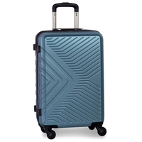 Fabrizio Worldpack Globe Handgepäck Trolley S,  4 Rollen,  54 cm,  41 L,  Blau
