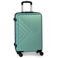 Fabrizio Worldpack Globe Handgepäck Trolley S,  4 Rollen,  54 cm,  41 L,  Grün