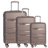Fabrizio Worldpack Miami Kofferset S/M/L 4 Rollen,  Braun