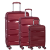 Fabrizio Worldpack Miami Kofferset S/M/L 4 Rollen,  Rot