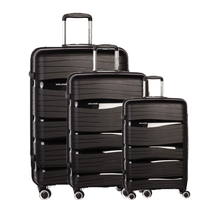 Fabrizio Worldpack Miami Kofferset S/M/L 4 Rollen,  Schwarz