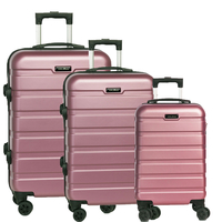 Fabrizio Worldpack Phoenix Kofferset S/M/L 4 Rollen,  Rosa