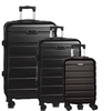 Fabrizio Worldpack Phoenix Kofferset S/M/L 4 Rollen,  Schwarz