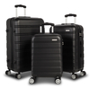 Fabrizio Worldpack Toronto Kofferset S/M/L 4 Rollen,  Schwarz