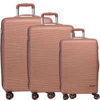 Fabrizio Worldpack Vancouver Kofferset S/M/L 4 Rollen,  Rosa