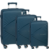 Fabrizio Worldpack Vegas Kofferset S/M/L 4 Rollen,  Blau